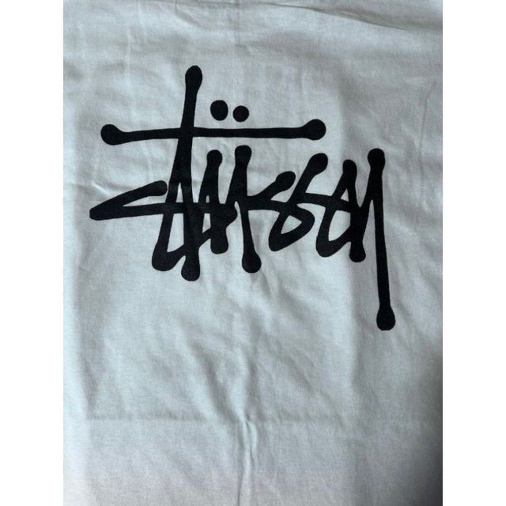 Stussy Interlocking S Logo White Graphic T-Shirt Retired Chanel Style Mens L